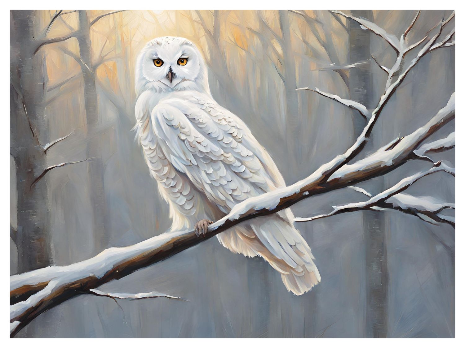 Plakat Śnieżna sowa