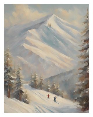 Plakat Zimowy Zjazd w Górach