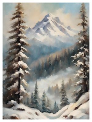 Plakat Zimowa Górska Przystań