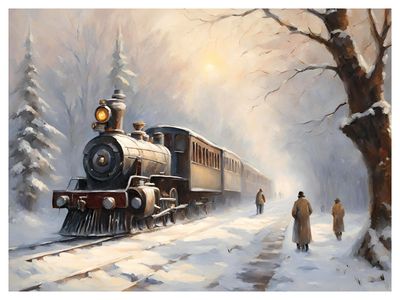 Plakat Zimowa Kolejka