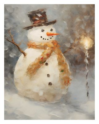 Plakat Zimowy bałwan