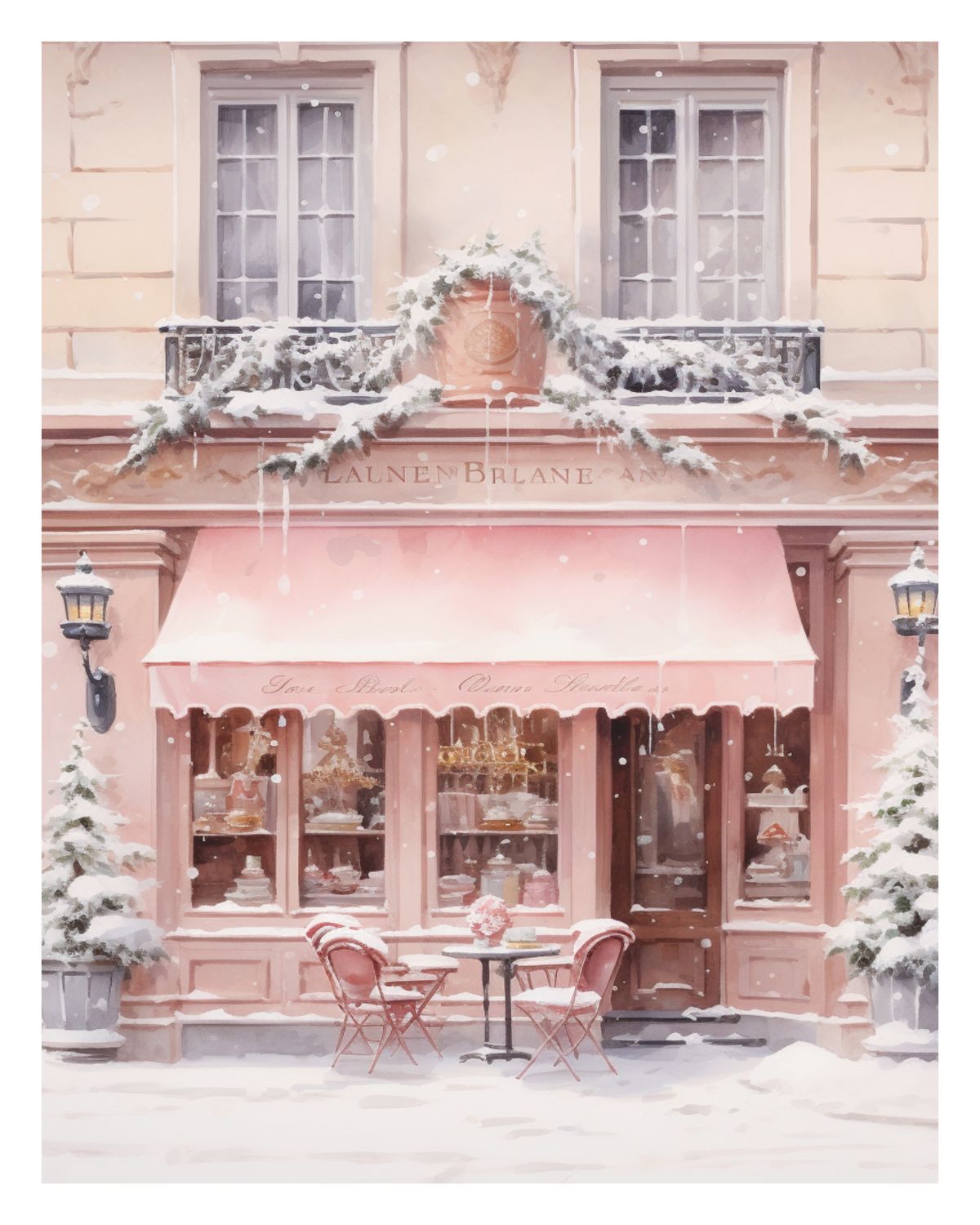 Plakat Zimowa kawiarnia