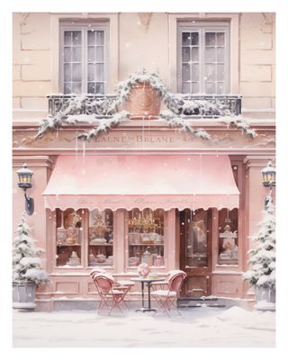 Plakat Zimowa kawiarnia