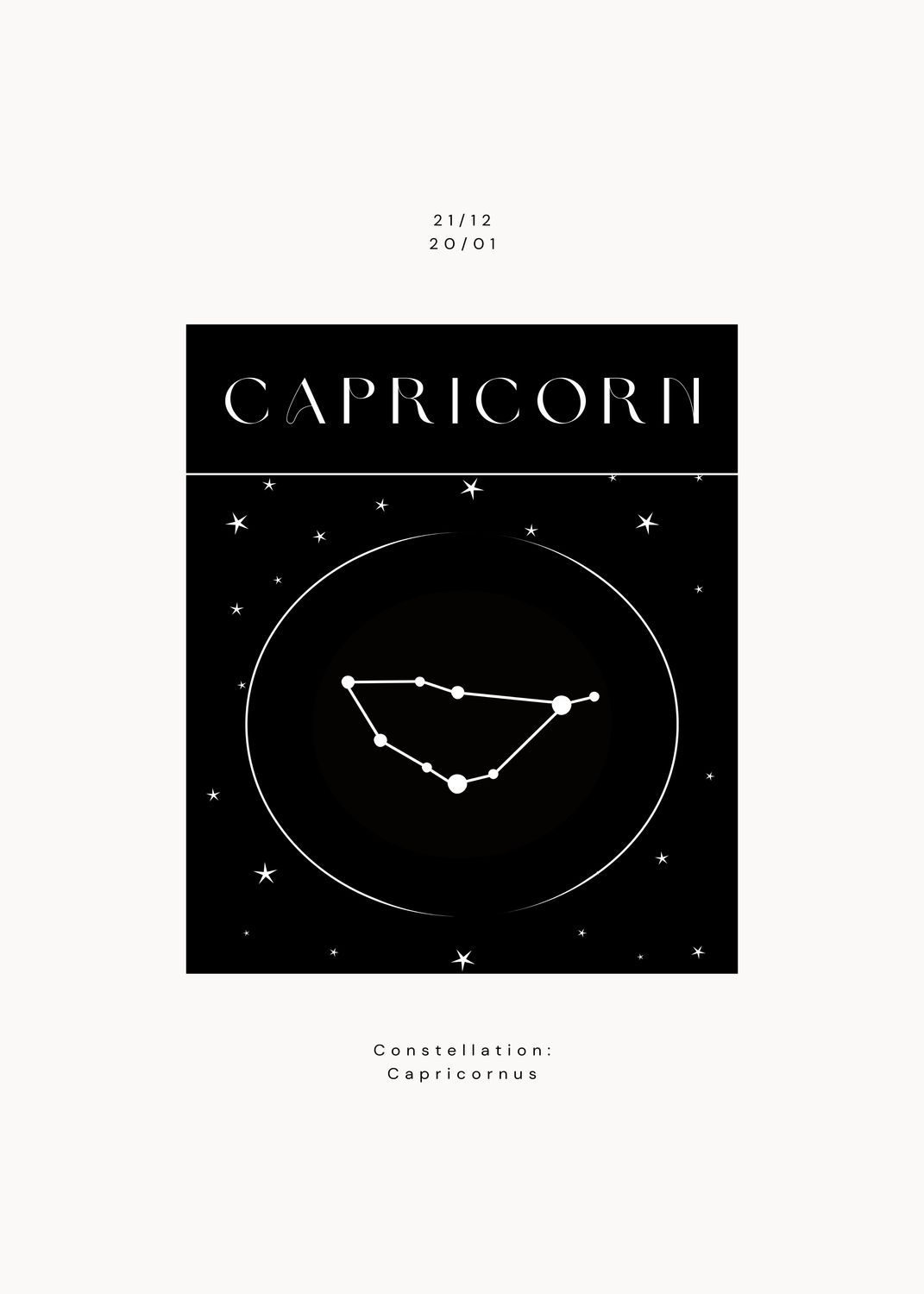 Plakat Konstelacja Koziorożca