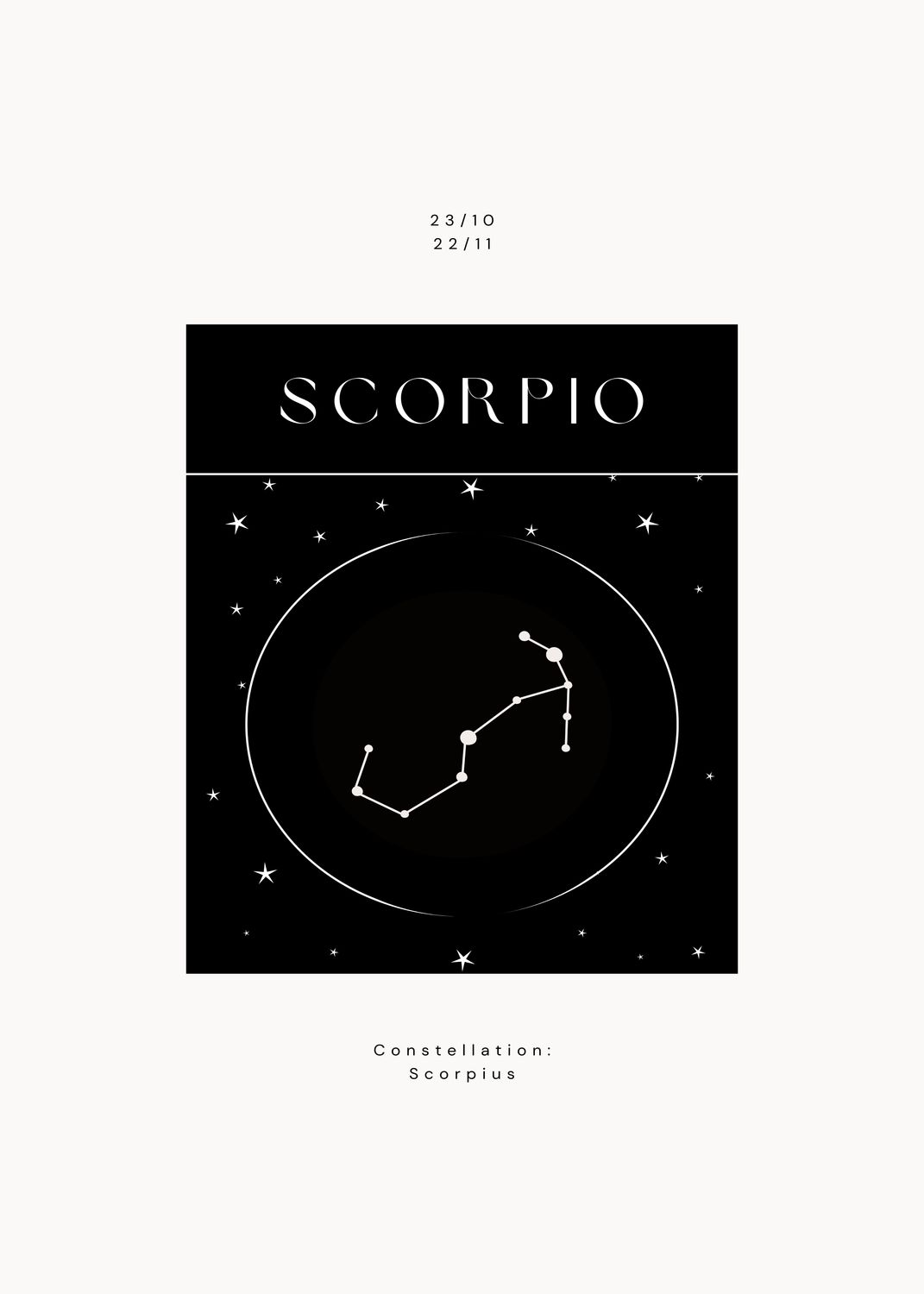 Plakat Konstelacja Skorpiona