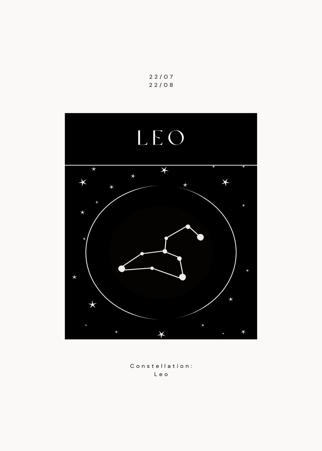 Plakat Konstelacja Lwa