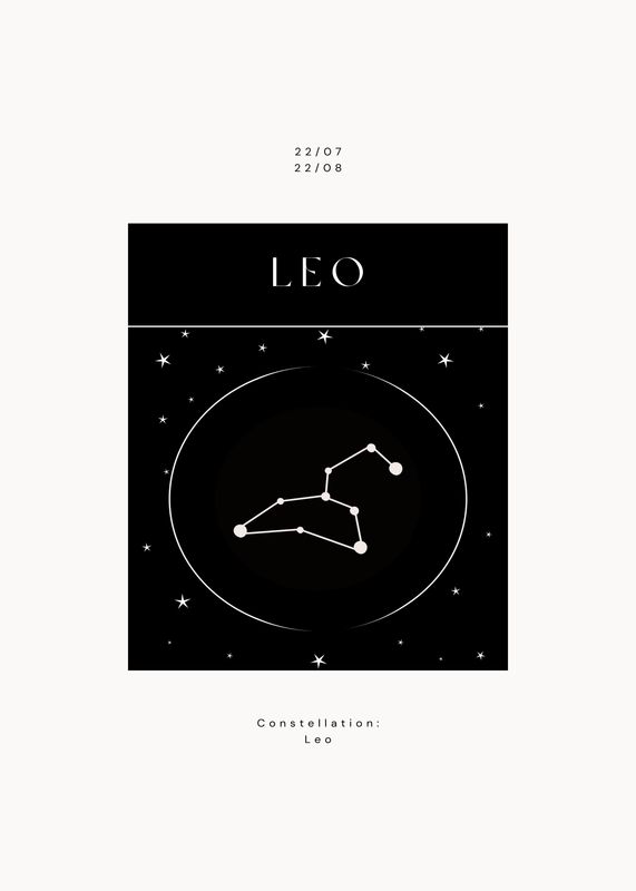 Plakat Konstelacja Lwa