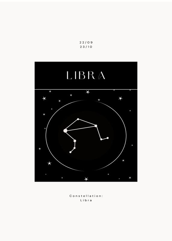 ​Plakat Konstelacja Wagi