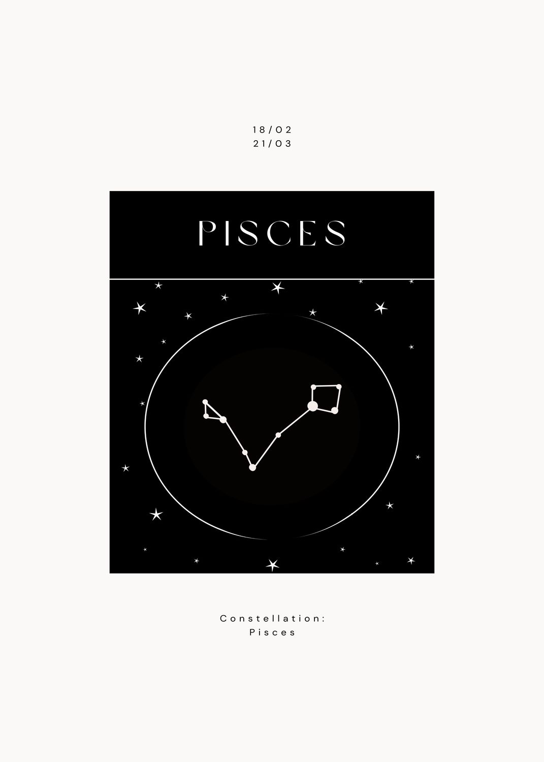 ​Plakat Konstelacja Ryb