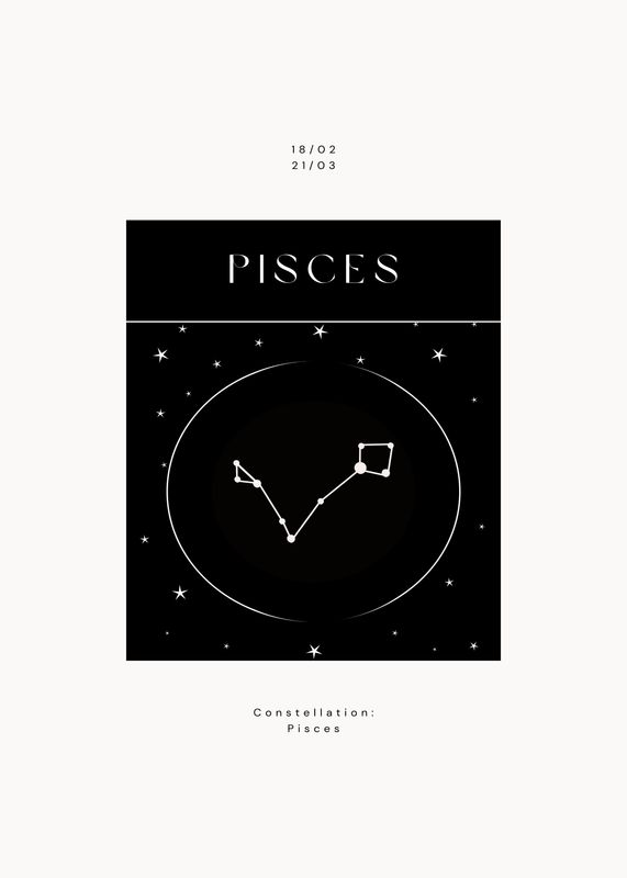 ​Plakat Konstelacja Ryb