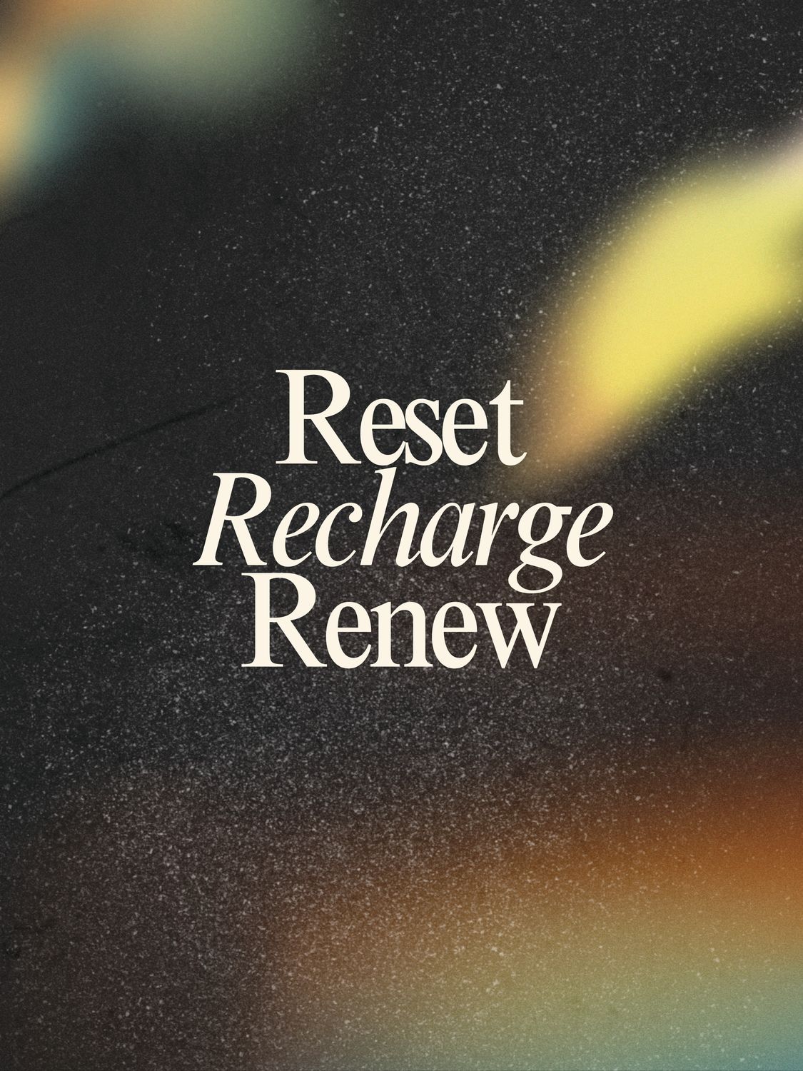Plakat Reset Recharge Renew