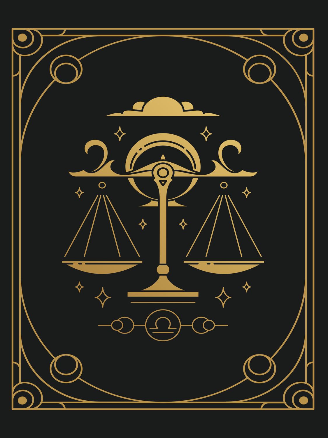 Plakat Znak Zodiaku Waga