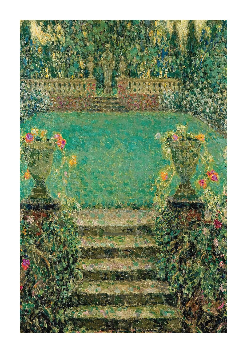 Plakat Henri Le Sidaner Ogród z basenem