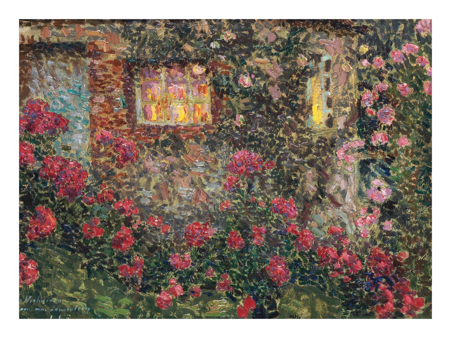 Plakat Henri Le Sidaner Dom wśród róż