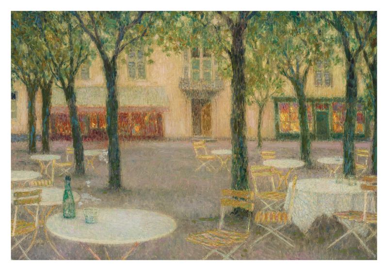 Plakat Henri Le Sidaner Kawiarniany ogród