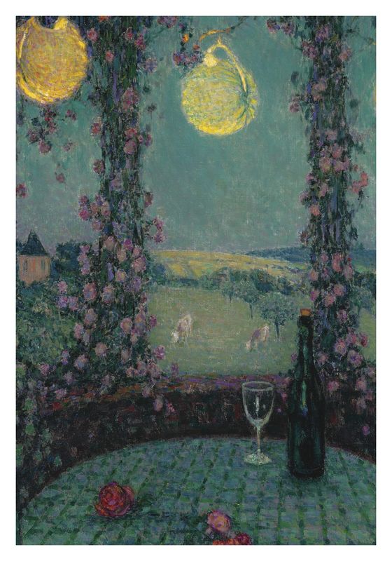 Plakat Henri Le Sidaner Taras o zmierzchu