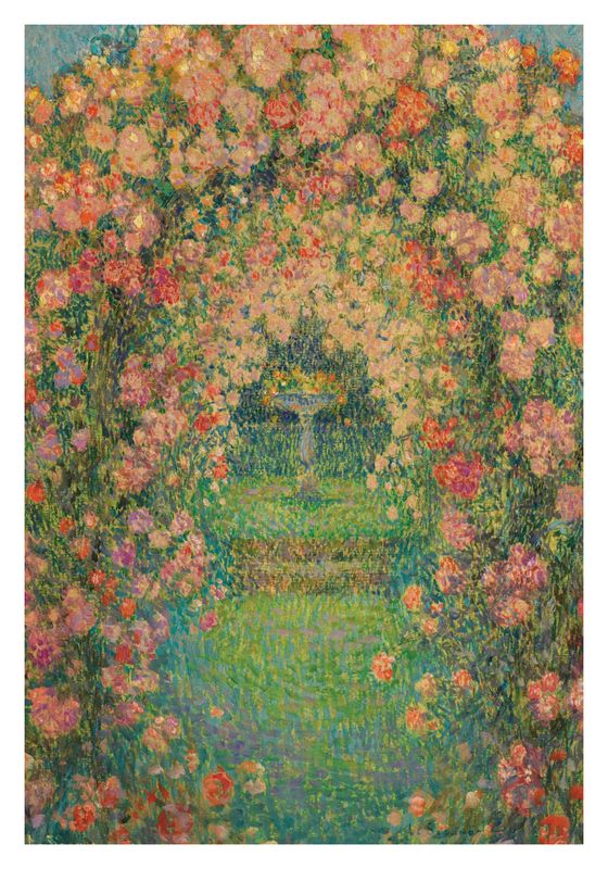 Plakat Henri Le Sidaner Ogród różany