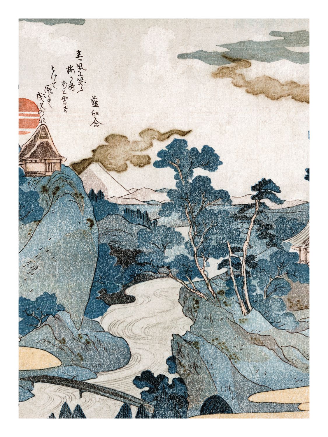 Plakat Górski krajobraz Utagawa Hiroshige