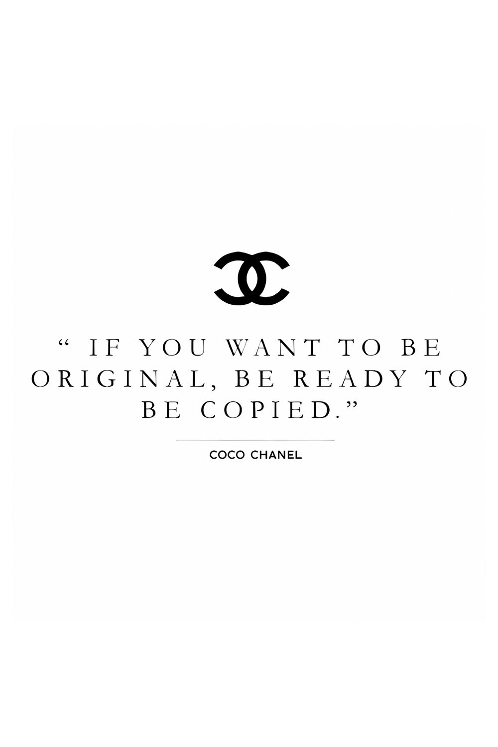 Plakat IF YOU WANT TO BE ORIGINAL