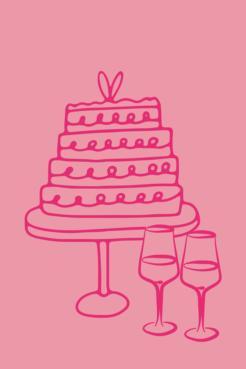 Plakat Love Celebration Cake