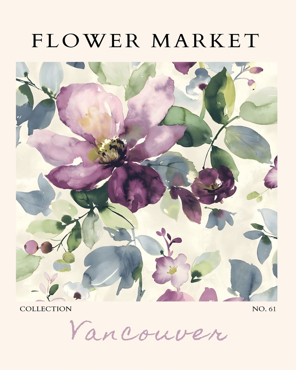 Plakat Vancouver – subtelny plakat kwiatowy do sypialni