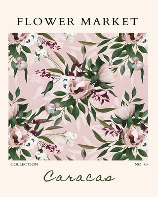 Plakat Caracas – botaniczny plakat kwiatowy | Flower Market
