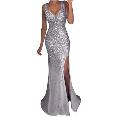 Zayra Rose Split Sequin Dress Long Dress Evening Dress Dresses