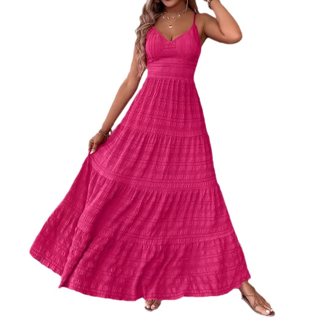 Zayra Rose Cross-border  Women Clothing 2025 Summer New Sexy Sling Bow Strap Fashion Dress