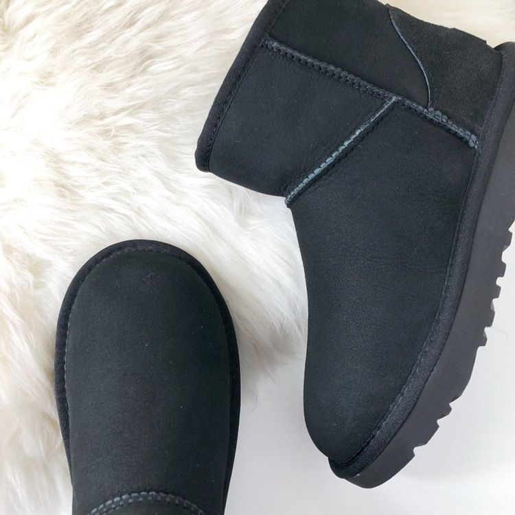 Zayra Rose Snow Boots Sangpo Snow Boots Sheepskin One Classic, Size: 35, Color: Black