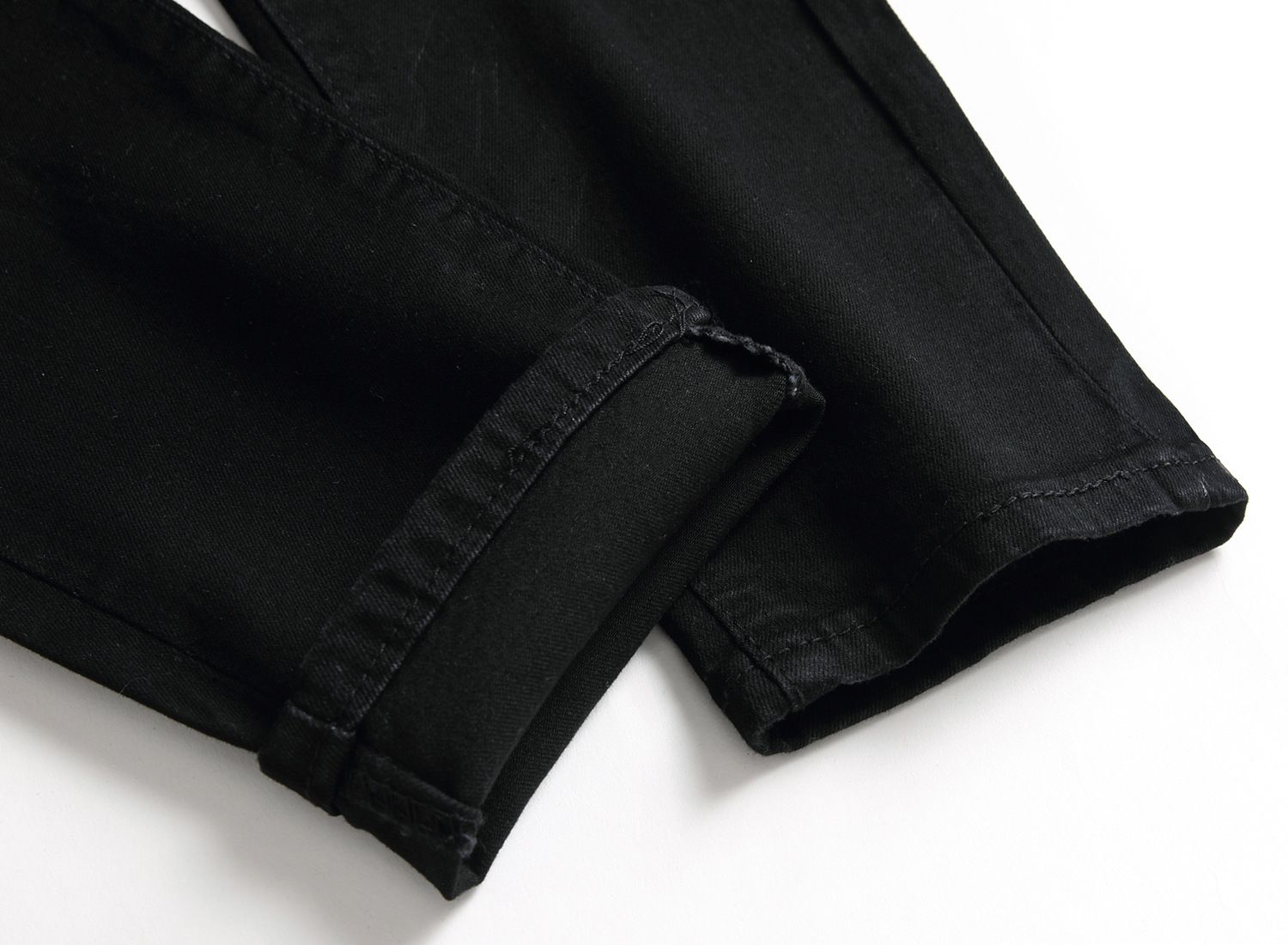 Zayra Rose Cross-border Black Skinny Jeans Knee Ripped Jeans Men