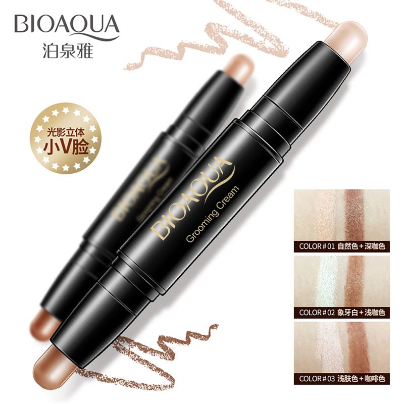 Zayra Rose Repair Stick Double-headed Light Shadow Concealer Lifting Beauty Makeup Repair Pen Shadow Highlight Three-dimensional Concealer Pen Makeup
