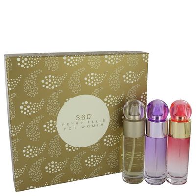 Perry Ellis 360 Gift Set By Perry Ellis - Size: 1 oz Perry Ellis 360 EDT Spray + 1 oz Perry Ellis 360 Coral EDP Spray + 1 oz Perry Ellis 360 Purple EDP Spray