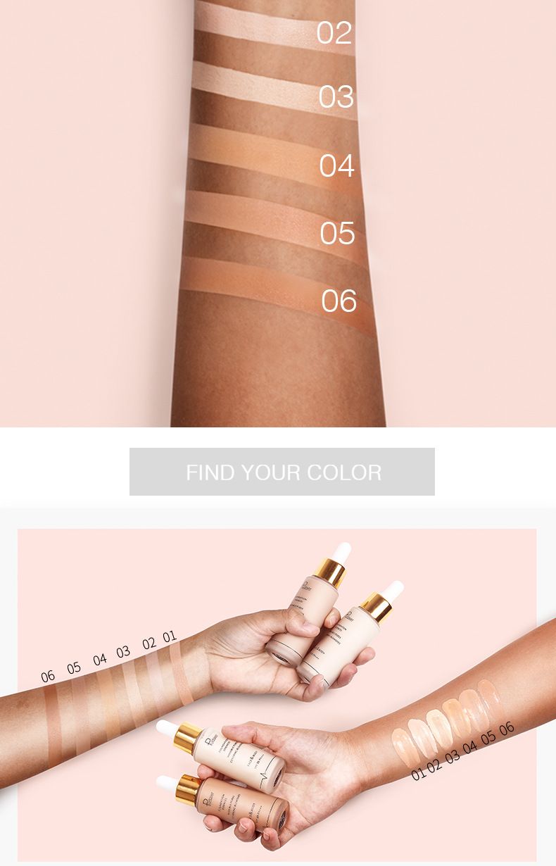 Zayra Rose Concealer Liquid Foundation  Oil Control Long-lasting  Makeup Natural Waterproof Foundation Cream