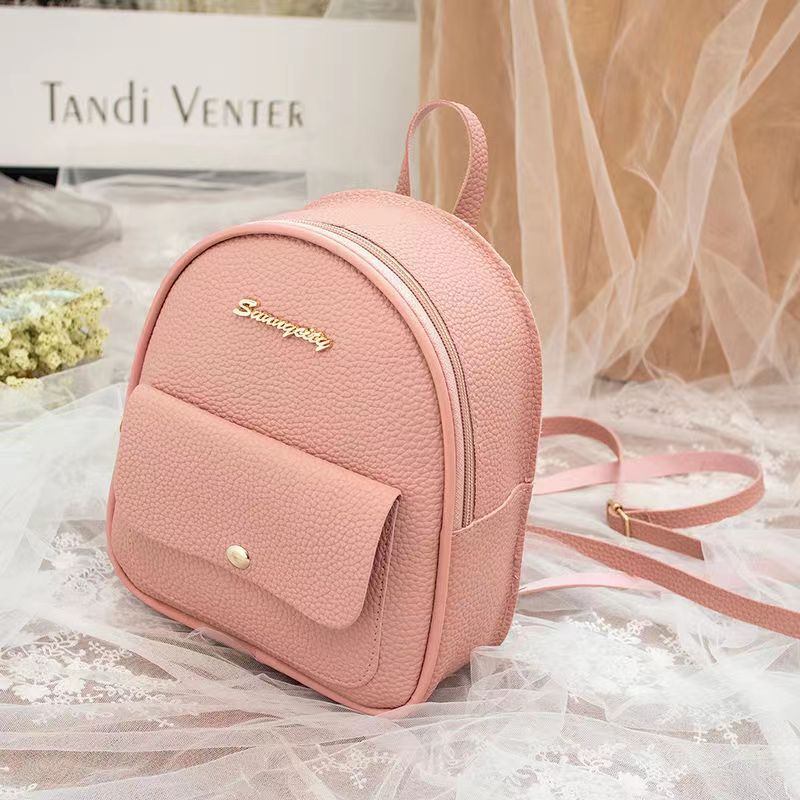 Zayra Rose Fashion Simple Korean Style Versatile Backpack