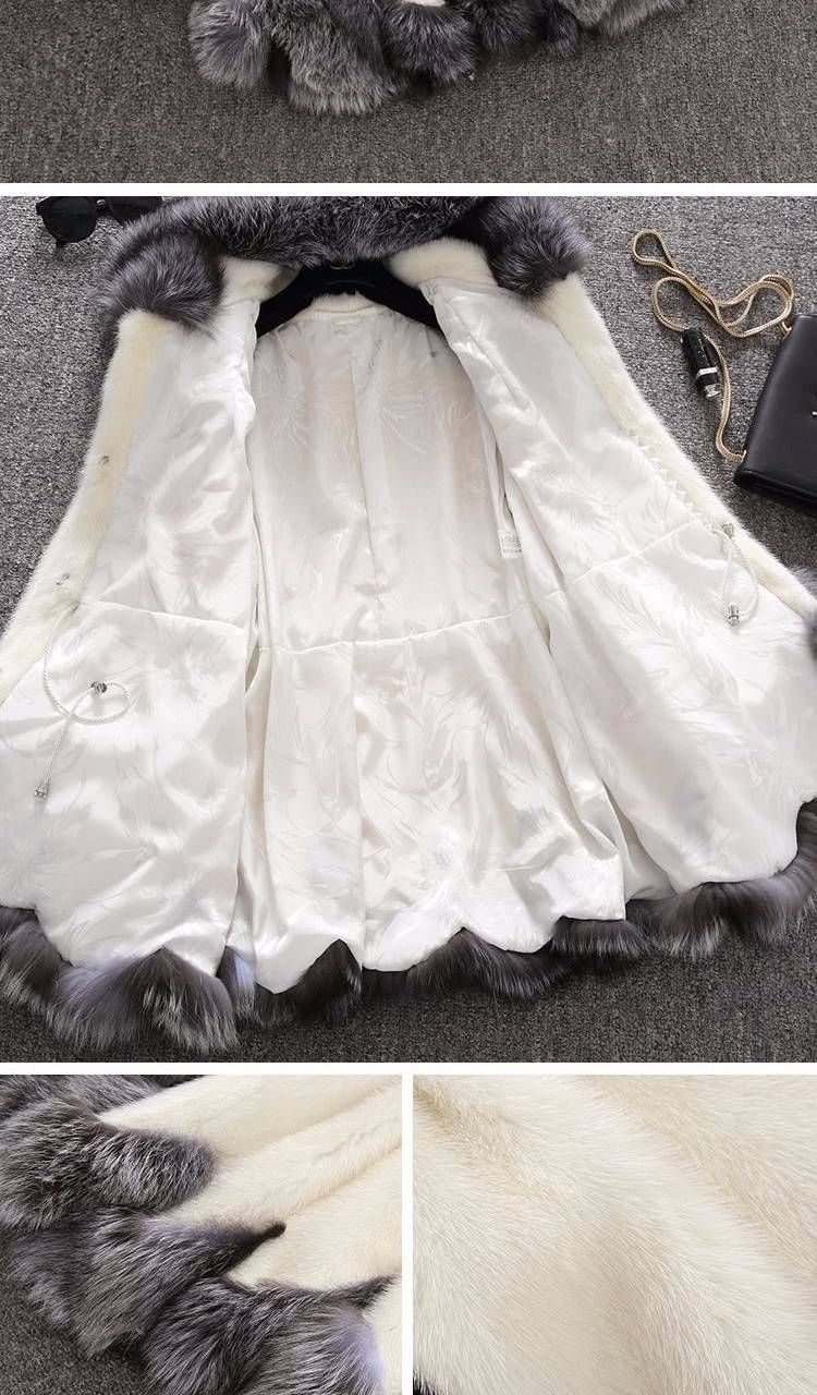 Zayra Rose Autumn And Winter New Fur Coat Women&#39;s Long Coat Mink Fox Fur Collar Imitation Fur Ladies Plus Size