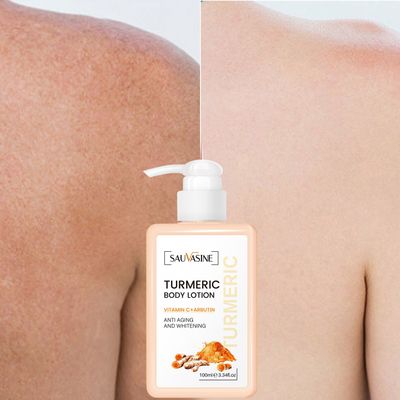 Cross-border Spot SAUVASINE Turmeric Body Milk Brightens Skin Gently Brightening Source Manufacturers Wholesale Genuine