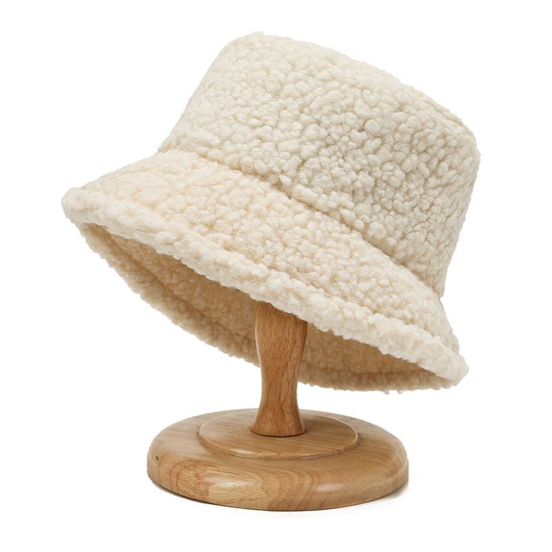 Zayra Rose Women warm and cold-proof pot hat with the same style plush lamb wool teddy hat