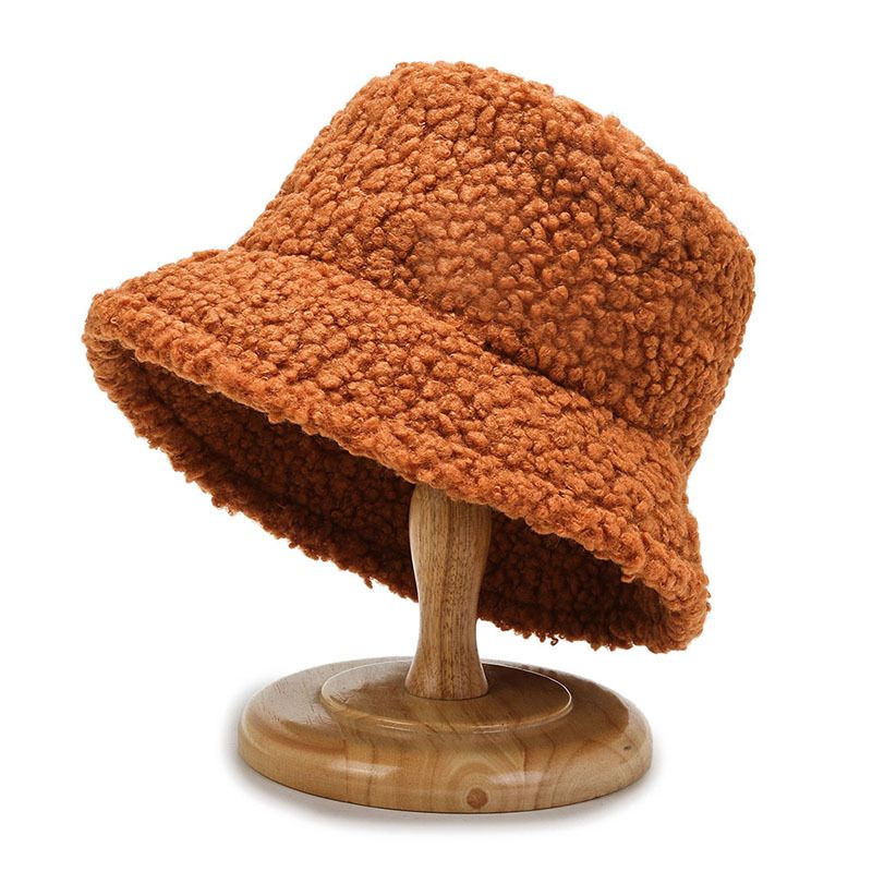 Zayra Rose Women warm and cold-proof pot hat with the same style plush lamb wool teddy hat