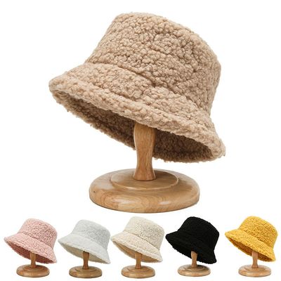 Zayra Rose Women warm and cold-proof pot hat with the same style plush lamb wool teddy hat