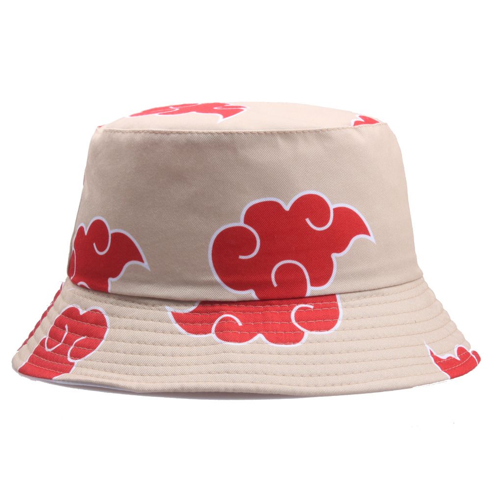 Zayra Rose Outdoor Sunscreen Sunshade  Printing Cloud Fisherman Hat Basin Hat, Color: Khaki, Size: M (one size for adults 56-58cm)