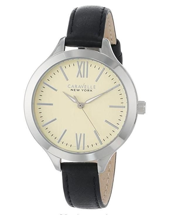 Caravelle New York Women&#39;s 43L164 Analog Display Japanese Quartz Black Watch