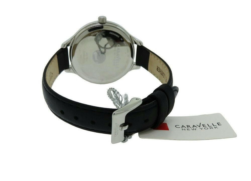 Caravelle New York Women&#39;s 43L164 Analog Display Japanese Quartz Black Watch