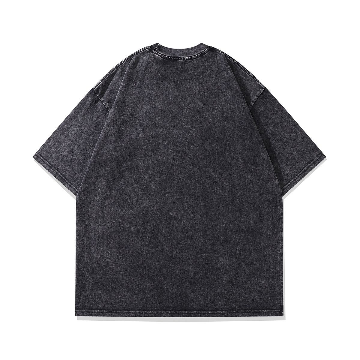 Street Fashion Brand Cartoon Heavy Washed Short Sleeve T-shirt Men And Women Hip Hop Hip Hop Hip Hop Couple Half Sleeve Base