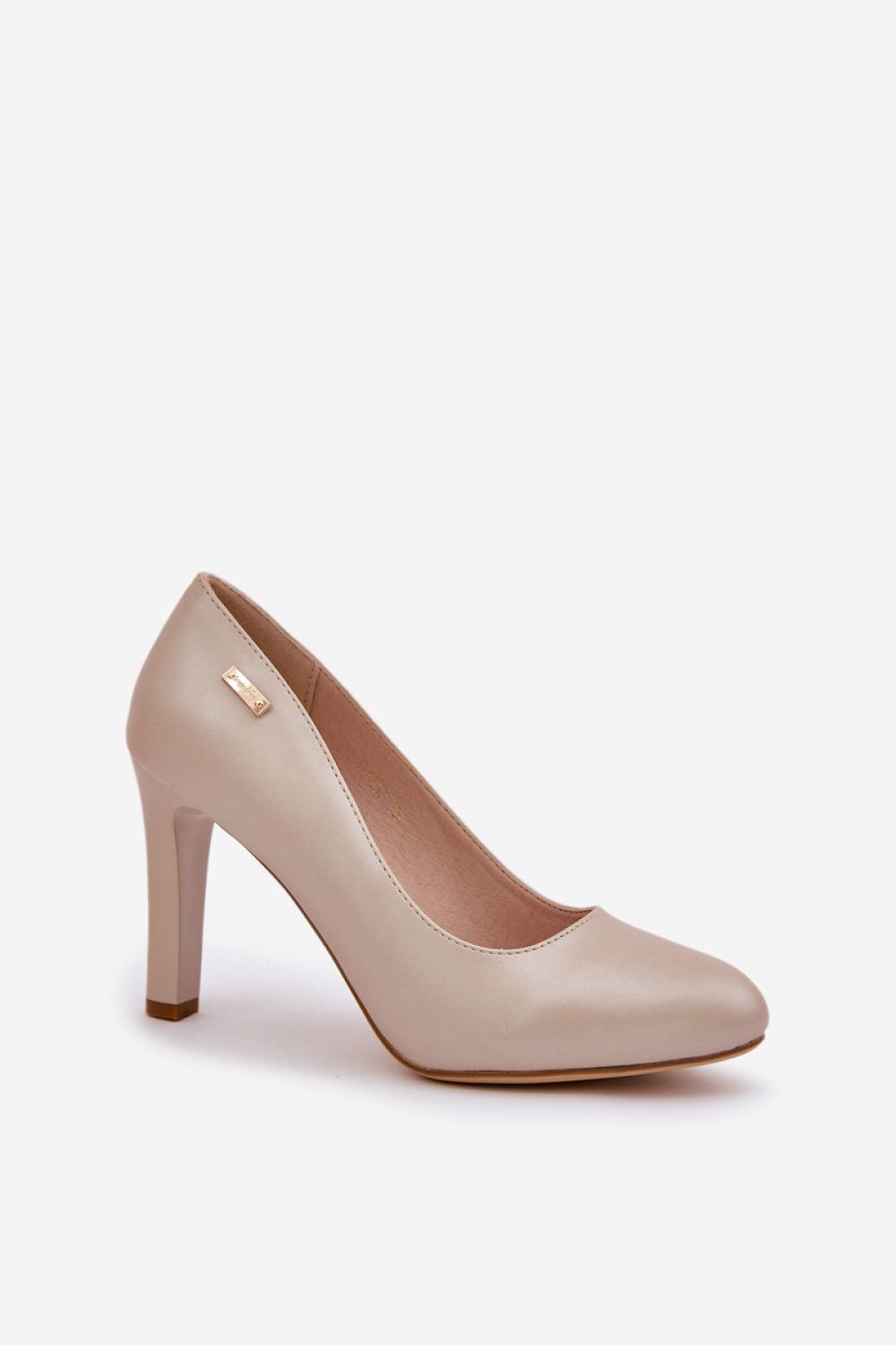 beige - Block heel pumps model 208335 Step in style