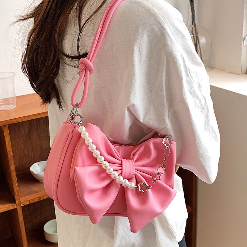 Zayra Rose Enchanted Rosebud Ribbon-Embellished Crossbody Bag – Whimsical &amp; Versatile Everyday Charm