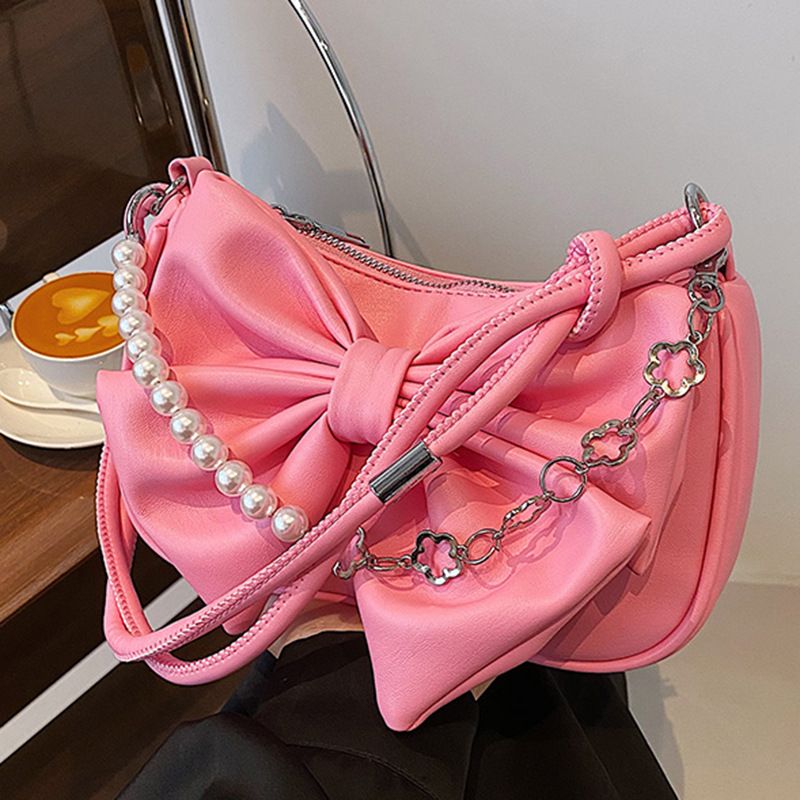 Zayra Rose Enchanted Rosebud Ribbon-Embellished Crossbody Bag – Whimsical &amp; Versatile Everyday Charm