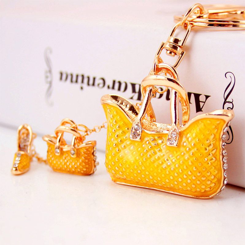 Sparkling Rhinestone Bag Charm Keychain