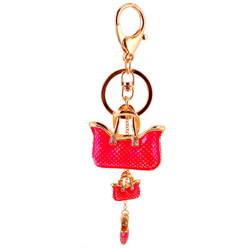 Sparkling Rhinestone Bag Charm Keychain