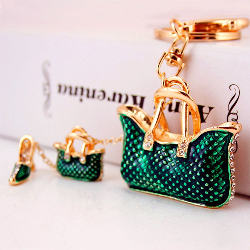 Sparkling Rhinestone Bag Charm Keychain