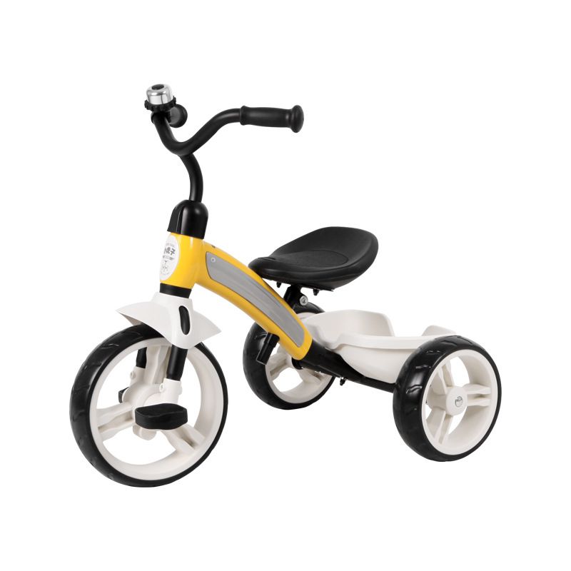 Children&#39;s Tricycle Baby Baby Riding Nostalgic Stroller Child Bicycle Toddler Bicycle, Color: Yellow